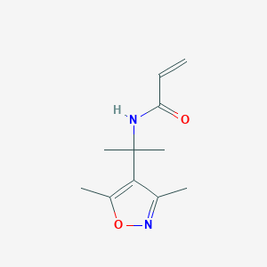 molecular formula C11H16N2O2 B7099570 N-[2-(3,5-dimethyl-1,2-oxazol-4-yl)propan-2-yl]prop-2-enamide 