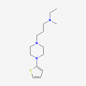 molecular formula C14H25N3S B7100260 N-ethyl-N-methyl-3-(4-thiophen-2-ylpiperazin-1-yl)propan-1-amine 