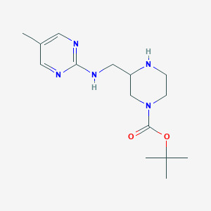 molecular formula C15H25N5O2 B7100681 Tert-butyl 3-[[(5-methylpyrimidin-2-yl)amino]methyl]piperazine-1-carboxylate 