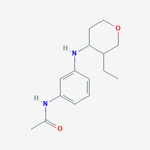molecular formula C15H22N2O2 B7100690 N-[3-[(3-ethyloxan-4-yl)amino]phenyl]acetamide 
