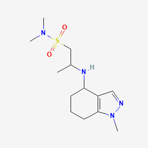molecular formula C13H24N4O2S B7100699 N,N-dimethyl-2-[(1-methyl-4,5,6,7-tetrahydroindazol-4-yl)amino]propane-1-sulfonamide 