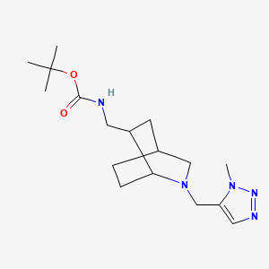 molecular formula C17H29N5O2 B7100985 tert-butyl N-[[2-[(3-methyltriazol-4-yl)methyl]-2-azabicyclo[2.2.2]octan-6-yl]methyl]carbamate 