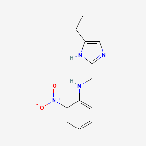 molecular formula C12H14N4O2 B7101126 N-[(5-ethyl-1H-imidazol-2-yl)methyl]-2-nitroaniline 