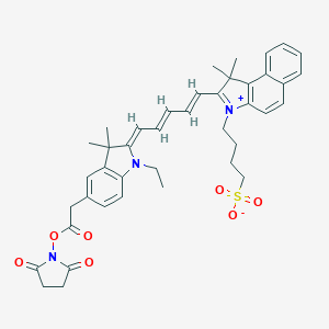 4-[2-[(1E,3E,5E)-5-[5-[2-(2,5-Dioxopyrrolidin-1-yl)oxy-2-oxoethyl]-1-ethyl-3,3-dimethylindol-2-ylidene]penta-1,3-dienyl]-1,1-dimethylbenzo[e]indol-3-ium-3-yl]butane-1-sulfonate