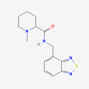molecular formula C14H18N4OS B7101293 N-(2,1,3-benzothiadiazol-4-ylmethyl)-1-methylpiperidine-2-carboxamide 