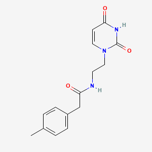 molecular formula C15H17N3O3 B7101324 N-[2-(2,4-dioxopyrimidin-1-yl)ethyl]-2-(4-methylphenyl)acetamide 