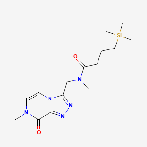 molecular formula C15H25N5O2Si B7101407 N-methyl-N-[(7-methyl-8-oxo-[1,2,4]triazolo[4,3-a]pyrazin-3-yl)methyl]-4-trimethylsilylbutanamide 