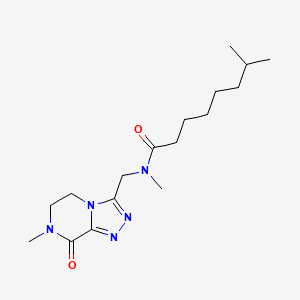 molecular formula C17H29N5O2 B7101424 N,7-dimethyl-N-[(7-methyl-8-oxo-5,6-dihydro-[1,2,4]triazolo[4,3-a]pyrazin-3-yl)methyl]octanamide 