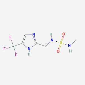 molecular formula C6H9F3N4O2S B7101920 N-(methylsulfamoyl)-1-[5-(trifluoromethyl)-1H-imidazol-2-yl]methanamine 