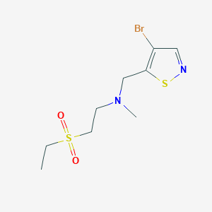 molecular formula C9H15BrN2O2S2 B7102208 N-[(4-bromo-1,2-thiazol-5-yl)methyl]-2-ethylsulfonyl-N-methylethanamine 