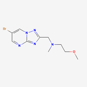 molecular formula C10H14BrN5O B7102221 N-[(6-bromo-[1,2,4]triazolo[1,5-a]pyrimidin-2-yl)methyl]-2-methoxy-N-methylethanamine 