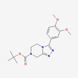 molecular formula C18H24N4O4 B7102346 tert-butyl 3-(3,4-dimethoxyphenyl)-6,8-dihydro-5H-[1,2,4]triazolo[4,3-a]pyrazine-7-carboxylate 
