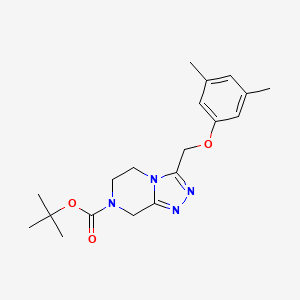 molecular formula C19H26N4O3 B7102347 tert-butyl 3-[(3,5-dimethylphenoxy)methyl]-6,8-dihydro-5H-[1,2,4]triazolo[4,3-a]pyrazine-7-carboxylate 