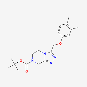 molecular formula C19H26N4O3 B7102364 tert-butyl 3-[(3,4-dimethylphenoxy)methyl]-6,8-dihydro-5H-[1,2,4]triazolo[4,3-a]pyrazine-7-carboxylate 
