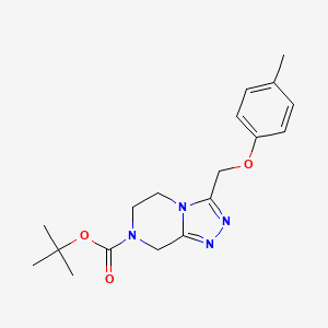 molecular formula C18H24N4O3 B7102380 tert-butyl 3-[(4-methylphenoxy)methyl]-6,8-dihydro-5H-[1,2,4]triazolo[4,3-a]pyrazine-7-carboxylate 
