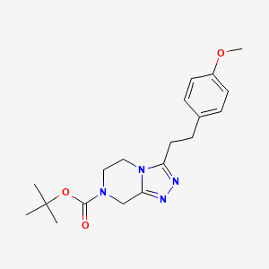 molecular formula C19H26N4O3 B7102417 tert-butyl 3-[2-(4-methoxyphenyl)ethyl]-6,8-dihydro-5H-[1,2,4]triazolo[4,3-a]pyrazine-7-carboxylate 