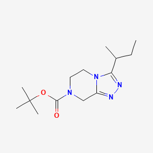molecular formula C14H24N4O2 B7102419 tert-butyl 3-butan-2-yl-6,8-dihydro-5H-[1,2,4]triazolo[4,3-a]pyrazine-7-carboxylate 