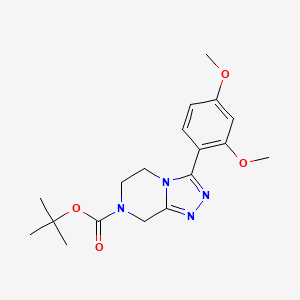 molecular formula C18H24N4O4 B7102436 tert-butyl 3-(2,4-dimethoxyphenyl)-6,8-dihydro-5H-[1,2,4]triazolo[4,3-a]pyrazine-7-carboxylate 