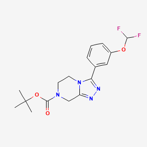 molecular formula C17H20F2N4O3 B7102441 tert-butyl 3-[3-(difluoromethoxy)phenyl]-6,8-dihydro-5H-[1,2,4]triazolo[4,3-a]pyrazine-7-carboxylate 