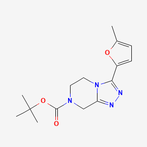 molecular formula C15H20N4O3 B7102456 tert-butyl 3-(5-methylfuran-2-yl)-6,8-dihydro-5H-[1,2,4]triazolo[4,3-a]pyrazine-7-carboxylate 