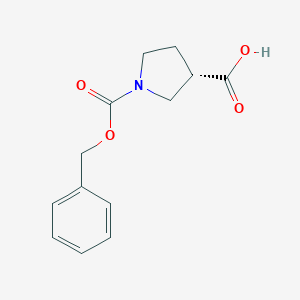 molecular formula C13H15NO4 B071044 (S)-1-((Benzyloxy)carbonyl)pyrrolidine-3-carboxylic acid CAS No. 192214-00-9