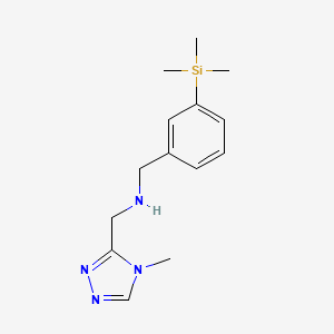 molecular formula C14H22N4Si B7105450 N-[(4-methyl-1,2,4-triazol-3-yl)methyl]-1-(3-trimethylsilylphenyl)methanamine 