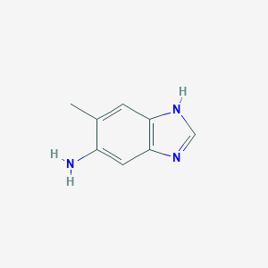 molecular formula C8H9N3 B071059 5-methyl-1H-benzo[d]imidazol-6-amine CAS No. 177843-72-0
