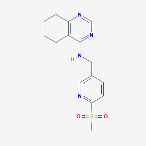 molecular formula C15H18N4O2S B7105956 N-[(6-methylsulfonylpyridin-3-yl)methyl]-5,6,7,8-tetrahydroquinazolin-4-amine 