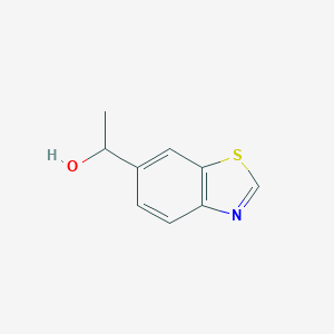 molecular formula C9H9NOS B071060 6-Benzothiazolemethanol, alpha-methyl- CAS No. 181820-06-4