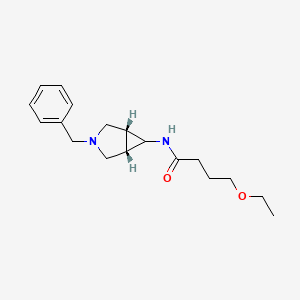 molecular formula C18H26N2O2 B7106459 N-[(1S,5R)-3-benzyl-3-azabicyclo[3.1.0]hexan-6-yl]-4-ethoxybutanamide 