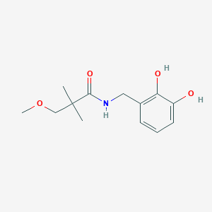 molecular formula C13H19NO4 B7106487 N-[(2,3-dihydroxyphenyl)methyl]-3-methoxy-2,2-dimethylpropanamide 