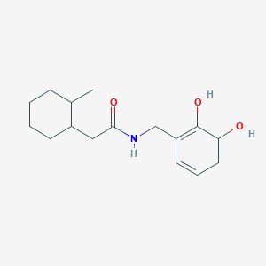 molecular formula C16H23NO3 B7106513 N-[(2,3-dihydroxyphenyl)methyl]-2-(2-methylcyclohexyl)acetamide 