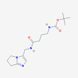 molecular formula C16H26N4O3 B7106737 tert-butyl N-[4-(6,7-dihydro-5H-pyrrolo[1,2-a]imidazol-3-ylmethylamino)-4-oxobutyl]carbamate 