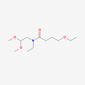 molecular formula C12H25NO4 B7106751 N-(2,2-dimethoxyethyl)-4-ethoxy-N-ethylbutanamide 