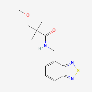 molecular formula C13H17N3O2S B7106765 N-(2,1,3-benzothiadiazol-4-ylmethyl)-3-methoxy-2,2-dimethylpropanamide 