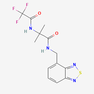 molecular formula C13H13F3N4O2S B7106766 N-(2,1,3-benzothiadiazol-4-ylmethyl)-2-methyl-2-[(2,2,2-trifluoroacetyl)amino]propanamide 