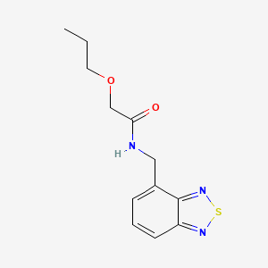molecular formula C12H15N3O2S B7106775 N-(2,1,3-benzothiadiazol-4-ylmethyl)-2-propoxyacetamide 