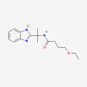 molecular formula C16H23N3O2 B7106810 N-[2-(1H-benzimidazol-2-yl)propan-2-yl]-4-ethoxybutanamide 