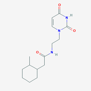 molecular formula C15H23N3O3 B7106835 N-[2-(2,4-dioxopyrimidin-1-yl)ethyl]-2-(2-methylcyclohexyl)acetamide 