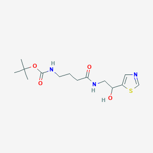 molecular formula C14H23N3O4S B7106868 tert-butyl N-[4-[[2-hydroxy-2-(1,3-thiazol-5-yl)ethyl]amino]-4-oxobutyl]carbamate 