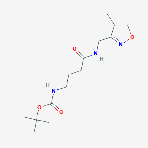molecular formula C14H23N3O4 B7106886 tert-butyl N-[4-[(4-methyl-1,2-oxazol-3-yl)methylamino]-4-oxobutyl]carbamate 
