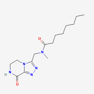 molecular formula C15H25N5O2 B7106991 N-methyl-N-[(8-oxo-6,7-dihydro-5H-[1,2,4]triazolo[4,3-a]pyrazin-3-yl)methyl]octanamide 