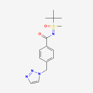 molecular formula C15H20N4O2S B7107096 N-(tert-butyl-methyl-oxo-lambda6-sulfanylidene)-4-(triazol-1-ylmethyl)benzamide 