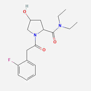 molecular formula C17H23FN2O3 B7107306 N,N-diethyl-1-[2-(2-fluorophenyl)acetyl]-4-hydroxypyrrolidine-2-carboxamide 