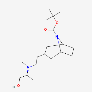 molecular formula C18H34N2O3 B7107479 tert-butyl 3-[2-[[(2R)-1-hydroxypropan-2-yl]-methylamino]ethyl]-8-azabicyclo[3.2.1]octane-8-carboxylate 