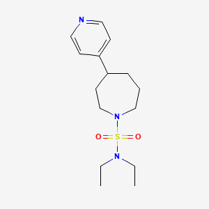 molecular formula C15H25N3O2S B7107587 N,N-diethyl-4-pyridin-4-ylazepane-1-sulfonamide 