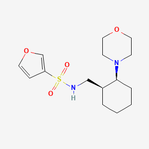 molecular formula C15H24N2O4S B7107688 N-[[(1S,2S)-2-morpholin-4-ylcyclohexyl]methyl]furan-3-sulfonamide 