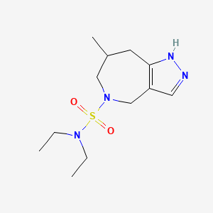 molecular formula C12H22N4O2S B7107732 N,N-diethyl-7-methyl-4,6,7,8-tetrahydro-1H-pyrazolo[4,3-c]azepine-5-sulfonamide 