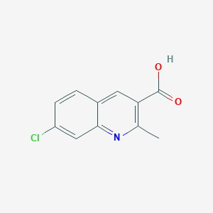 molecular formula C11H8ClNO2 B071078 7-Chloro-2-methyl-quinoline-3-carboxylic acid CAS No. 171270-39-6