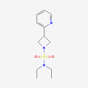 molecular formula C12H19N3O2S B7107896 N,N-diethyl-3-pyridin-2-ylazetidine-1-sulfonamide 